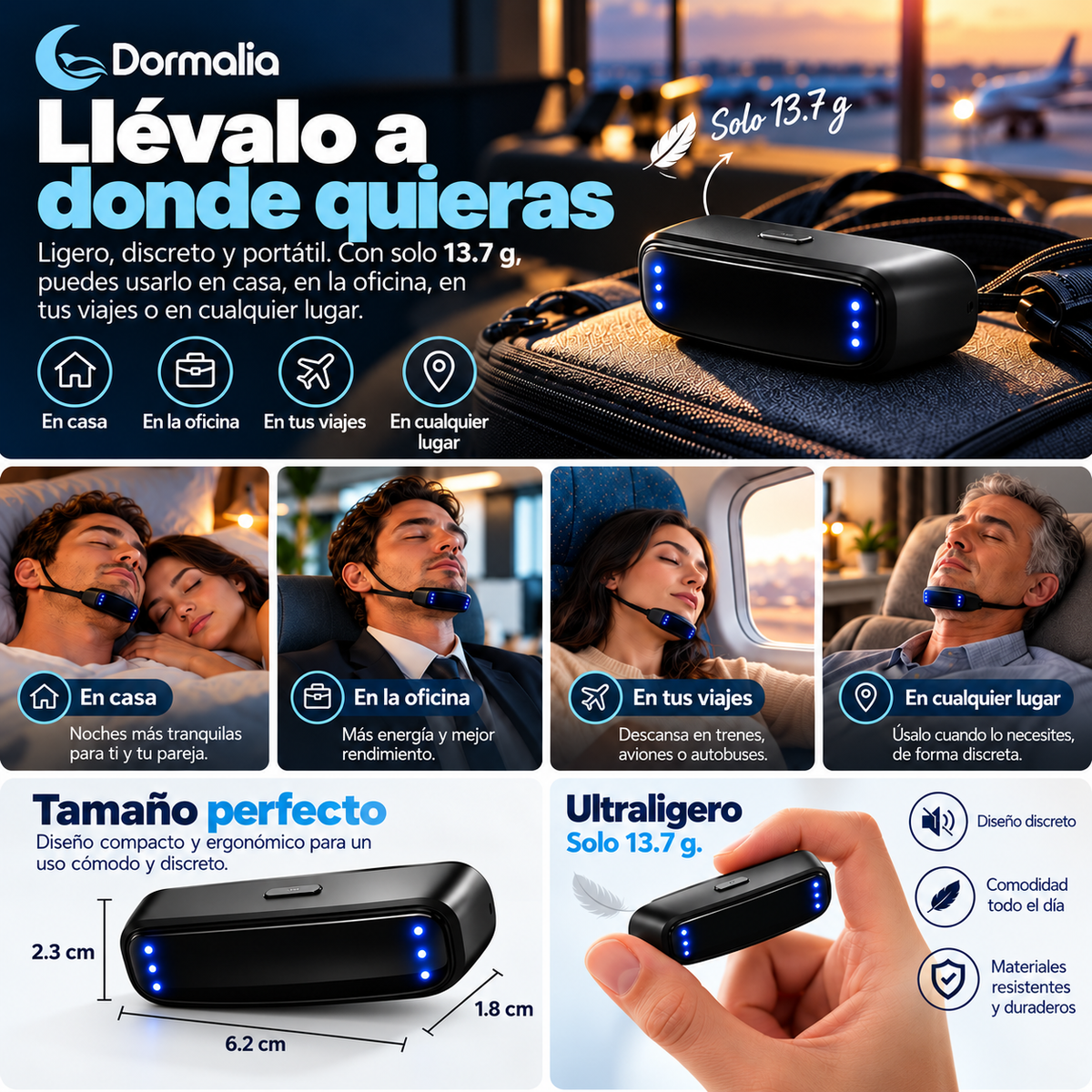 Dormalia® Dispositivo Inteligente Anti-Ronquidos